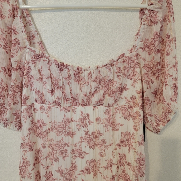 City Triangles White Floral Y2K Dress Sz L NWT - Picture 3 of 9